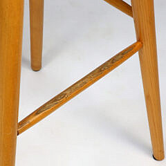 Pair of Signed Stephen Swift Cherry and Ash Bar Stools, circa 1999