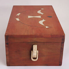 Whaleman Made Inlaid Accoutrement Box, 19th Century