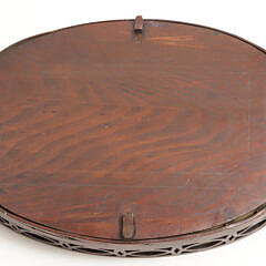 Whaleman Made Inlaid Tropical Wood Gallery Serving Tray, circa 1850