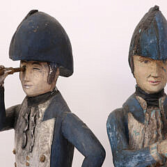 Two Carved and Polychromed French Mariners, 19th Century