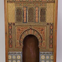 Rafael Contreras Framed Architectural Model Based on the Alhambra, late 19th Century