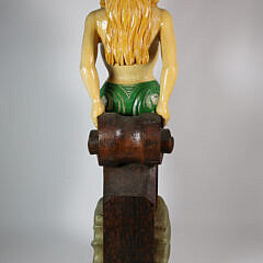 Polychrome Carved Pine Mermaid Ship’s Figurehead, 20th Century