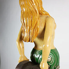 Polychrome Carved Pine Mermaid Ship’s Figurehead, 20th Century