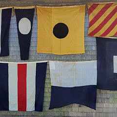 Group of 8 World War II U.S. Navy Nautical Signal Flags