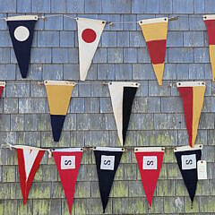 Group of 16 Vintage 1930s Nautical Signal Flag Pennants