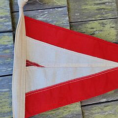 Group of 16 Vintage 1930s Nautical Signal Flag Pennants