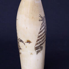 Antique Scrimshaw Whale Tooth Depicting Jack Tar