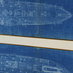 Two Pair of Ship’s Schematic Blueprints of the U.S.S. Nantucket