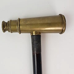 Vintage Brass Three-Draw Spyglass Cane