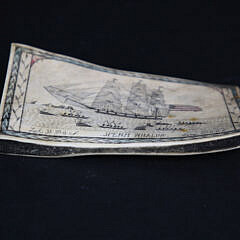 Antique Scrimshawed Cattle Bone Plaque