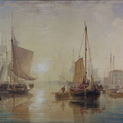 Anthony Vandyke Copley Fielding Watercolor “Southampton Sunset”