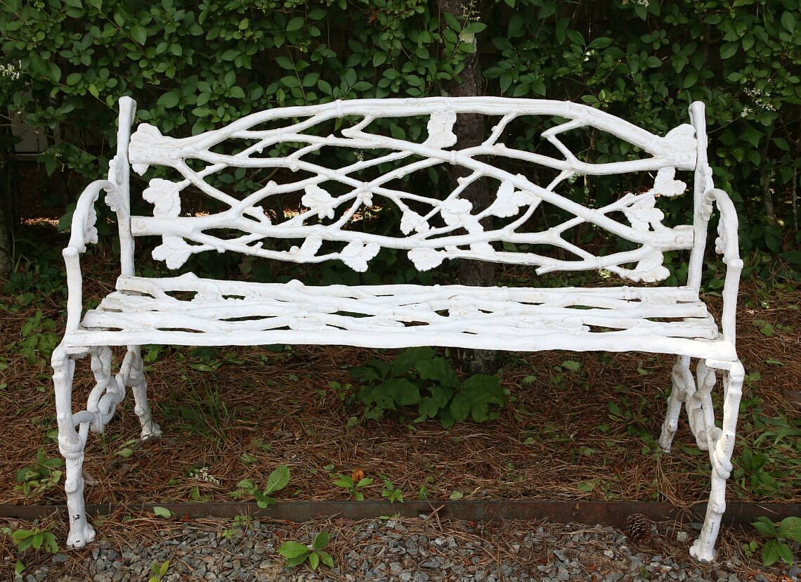 Cast Iron Branch Form Garden Settee 19th Century Cast Iron Branch