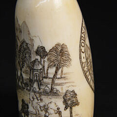 Commemorative Danish Guinea Antique Scrimshaw Whale’s Tooth, circa 1860s