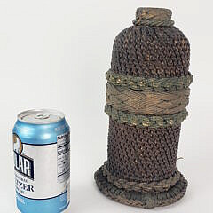 Antique 19th Century Sailor Made Macrame Bottle