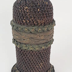 Antique 19th Century Sailor Made Macrame Bottle