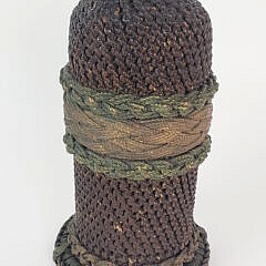 Antique 19th Century Sailor Made Macrame Bottle