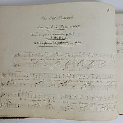 Important U.S. Navy U.S.S. Peacock Handwritten Manuscript Music Book