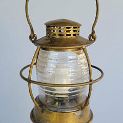 Vintage 1940s World War II Sailor Made Folk Art Nautical Brass Lamp