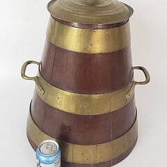 Antique 19th Century British Naval Oak Brass Bound Rum Cask Barrel