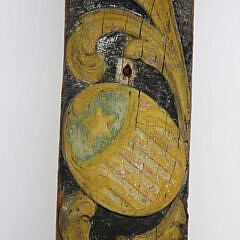 American Carved and Painted Ship’s Trailboard, 19th Century