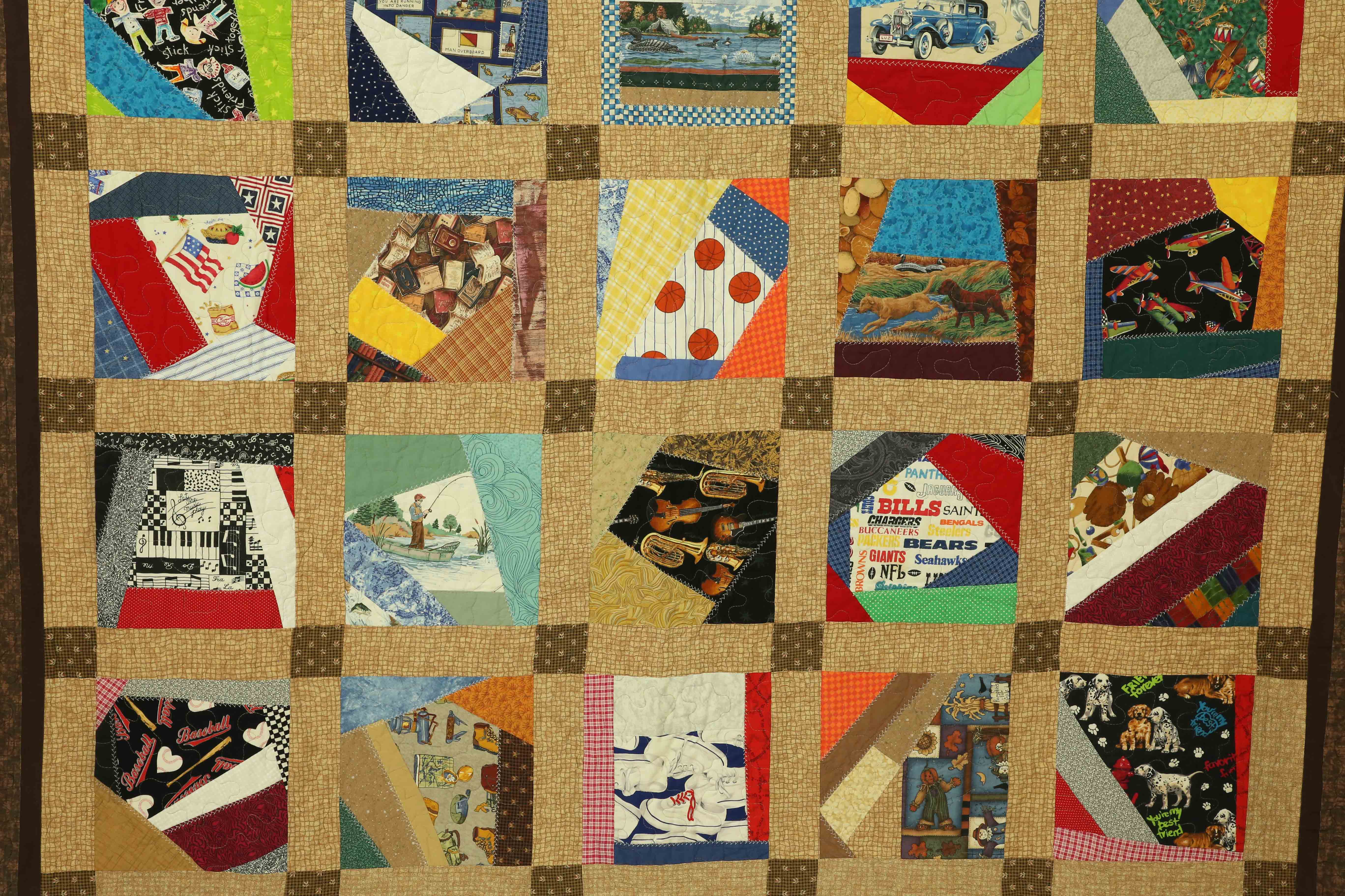 40216 Pair Folk Art Quilts H_IMG_3584 - Rafael Osona Auctions Nantucket, MA