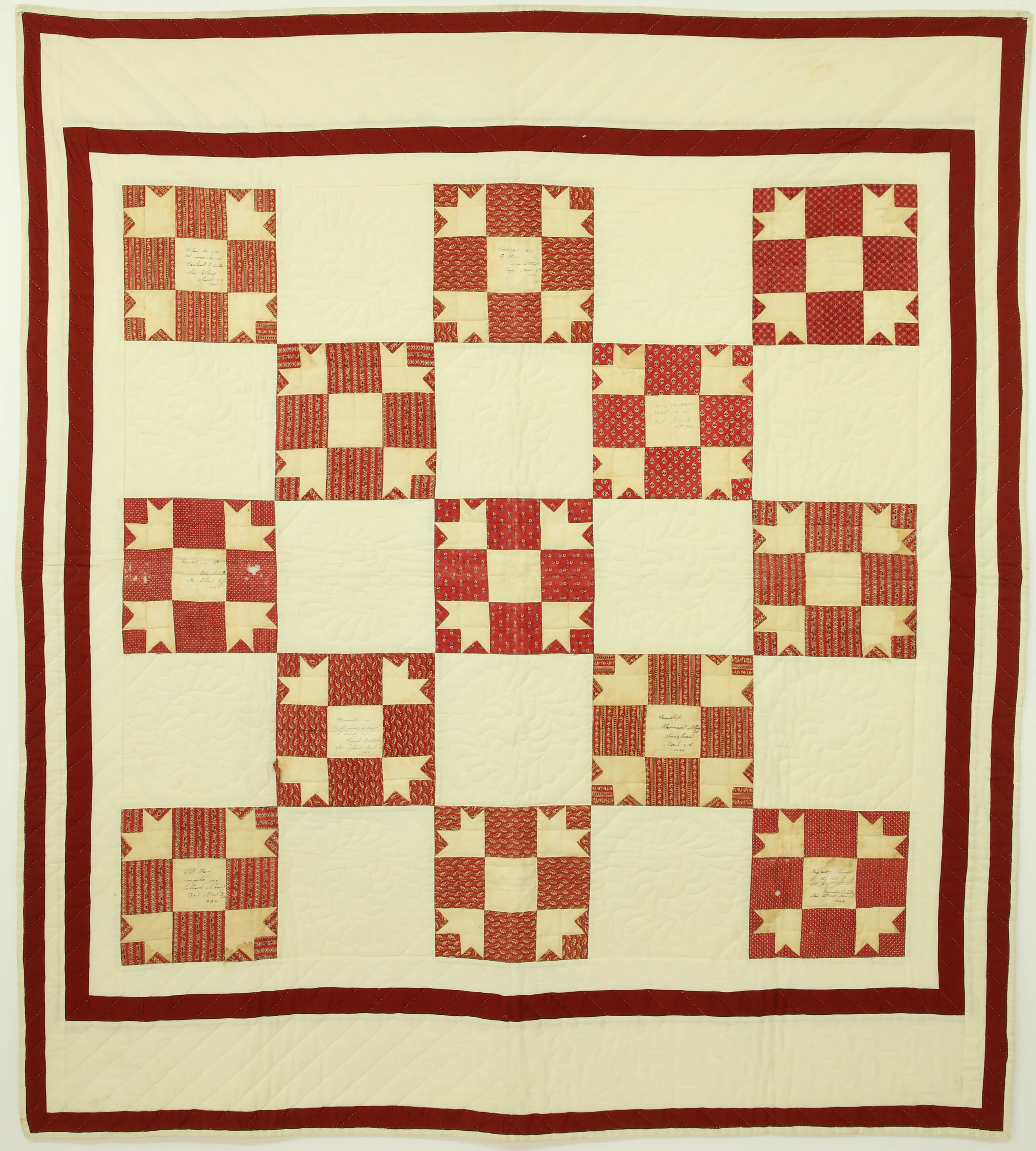Antique Oak Leaf Quilt Antique Friendship Oak Leaf Quilt, circa 1848
