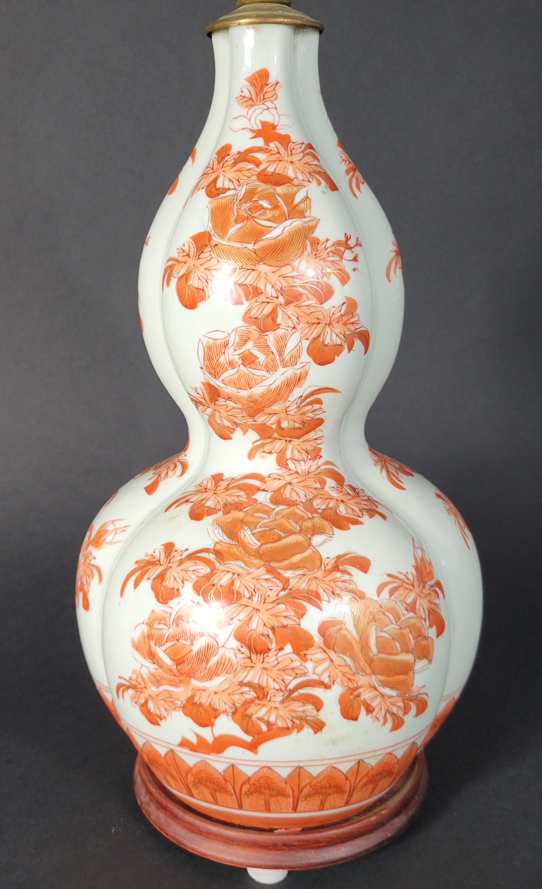 Large Antique Japanese or Chinese Imari Export Porcelain Double
