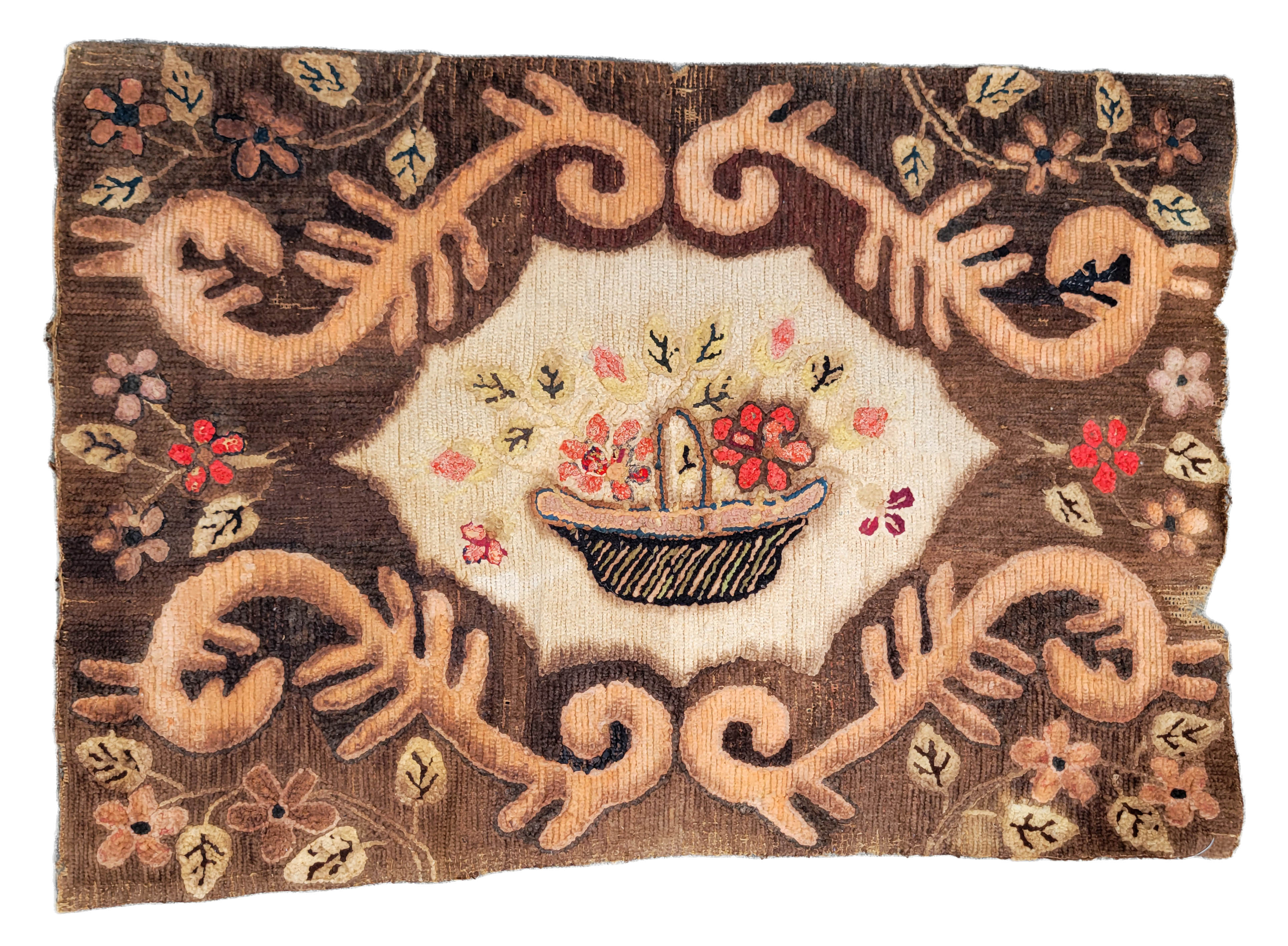 American Hooked Rug 19th Century - American Hooked Rug, 19th Century ...