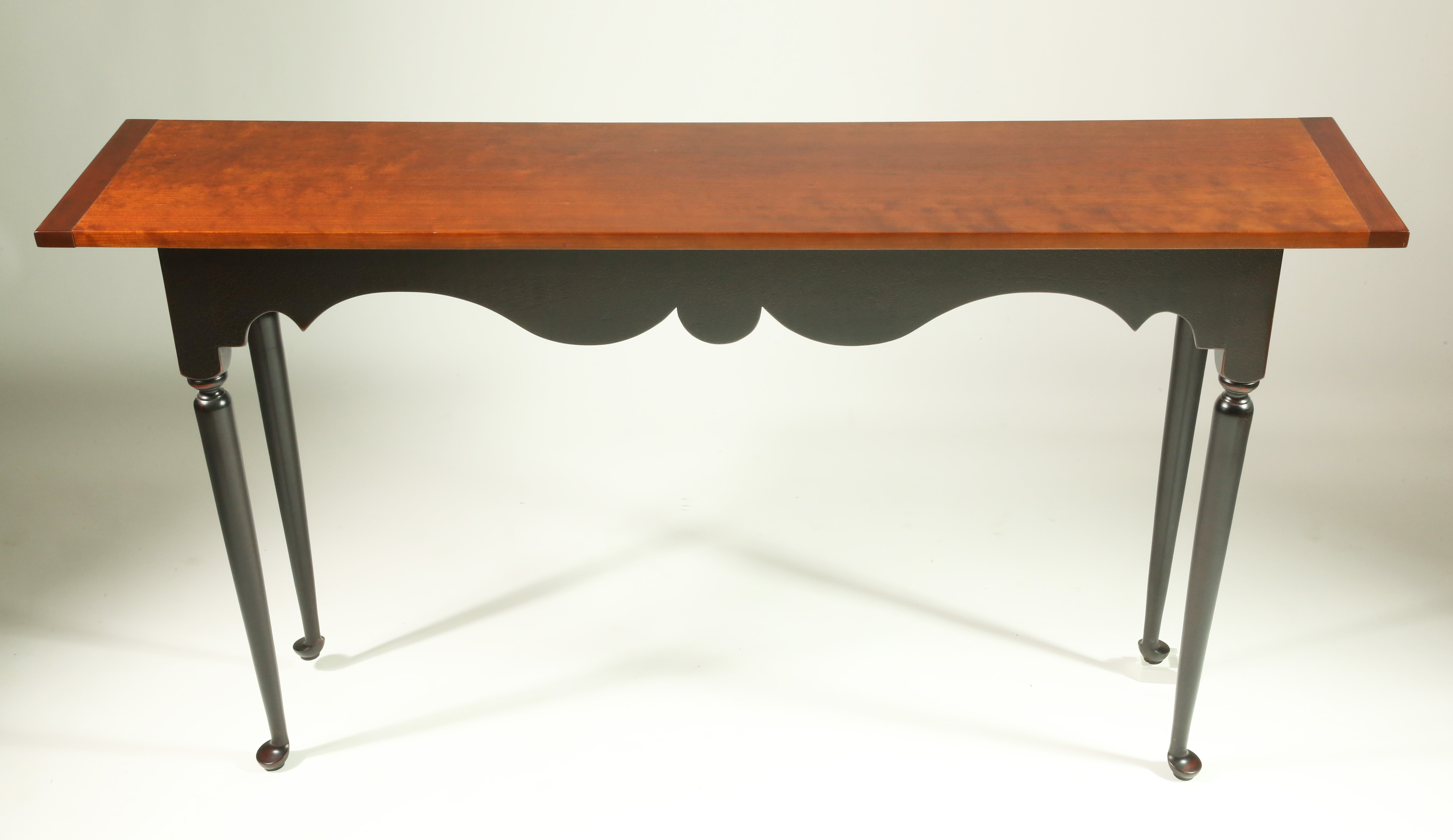 Signed D.R. Dimes Queen Anne Style Console Table Signed D.R. Dimes