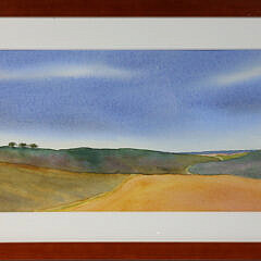 Penny Scheerer Watercolor on Paper “Bisecting the Moors”, circa 2003