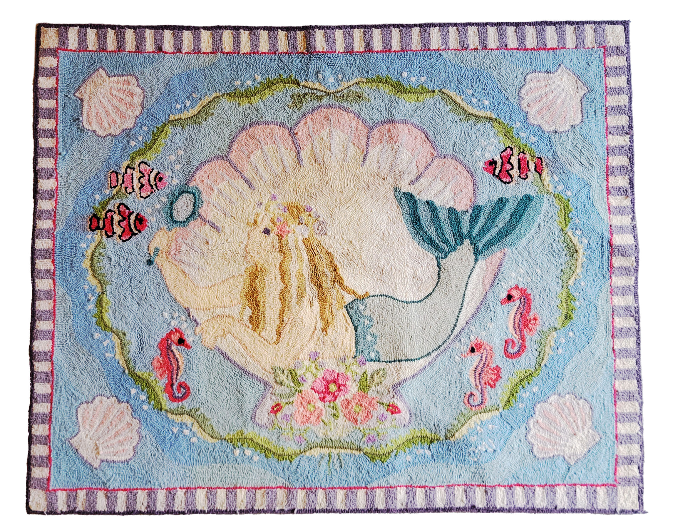 Claire Murray Mermaid Hooked Rug - Claire Murray Mermaid Hooked