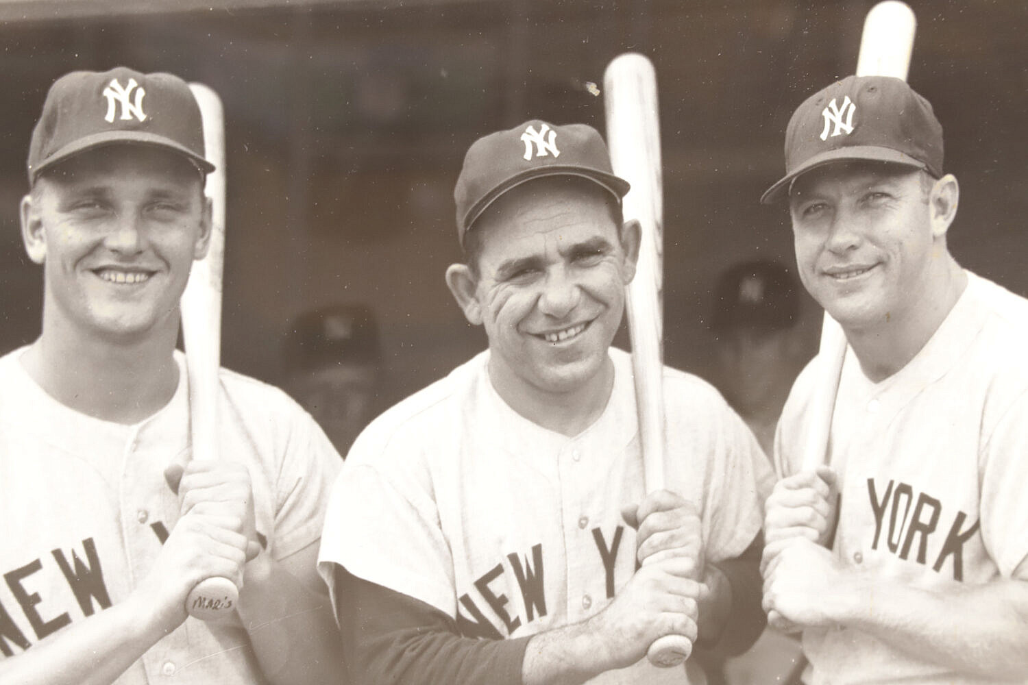 Legends Never Die New York Yankees Framed Photo - Yogi Berra, Mickey Mantle & Roger Maris 11x14 Collage