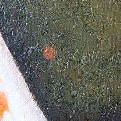 H. Funck Oil on Canvas “Nine Koi Fish”