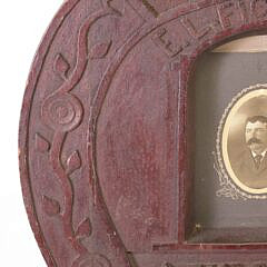 Folk Art Chip Carved “E.L. Fickett Friend” Lucky Horseshoe Plaque, 19th Century