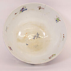 Chinese Export Mandarin Punch Bowl, 19th Century