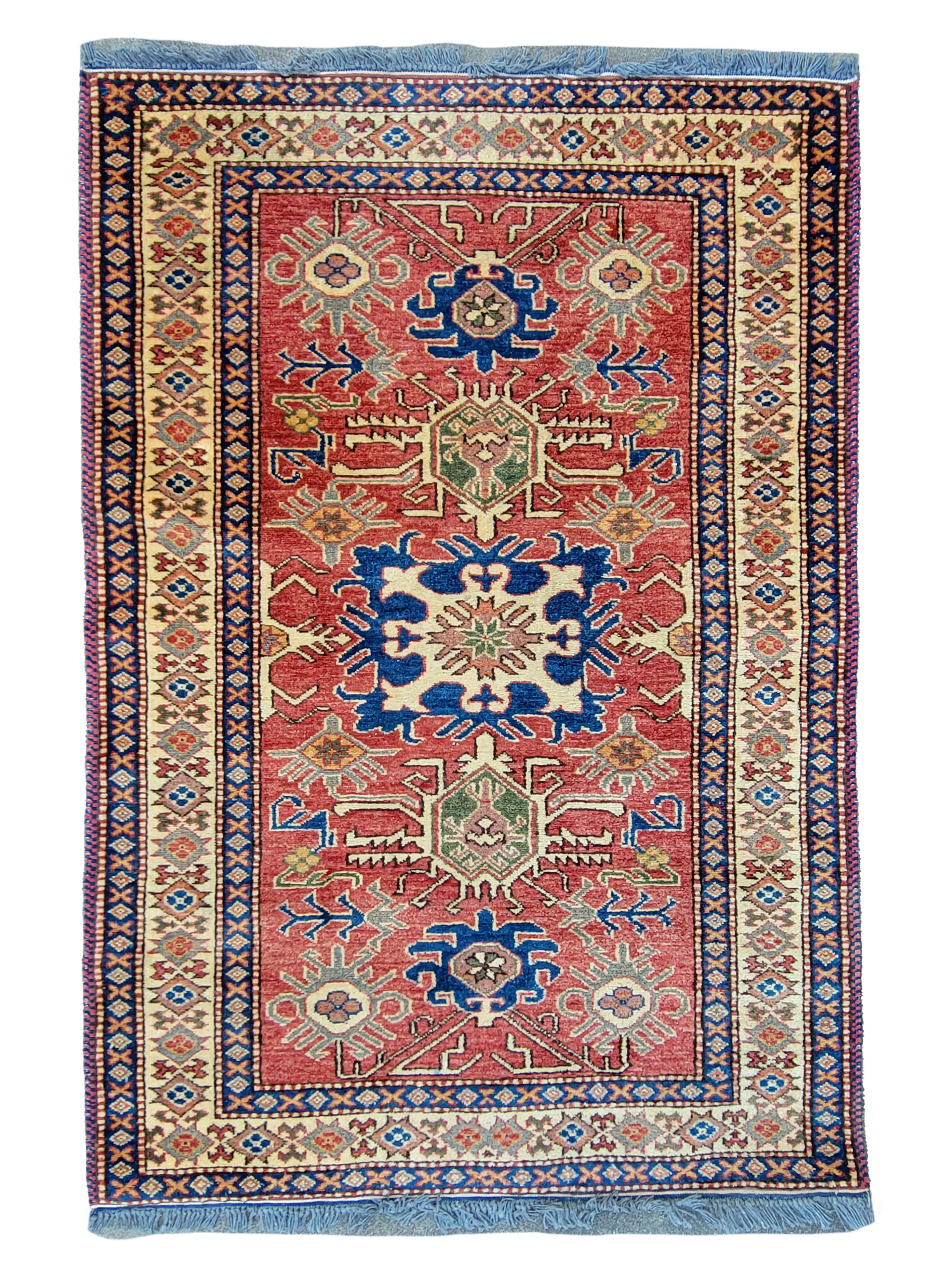 Oriental Hand Knotted Scatter Rug Hand Knotted Shirvan Kazak Style