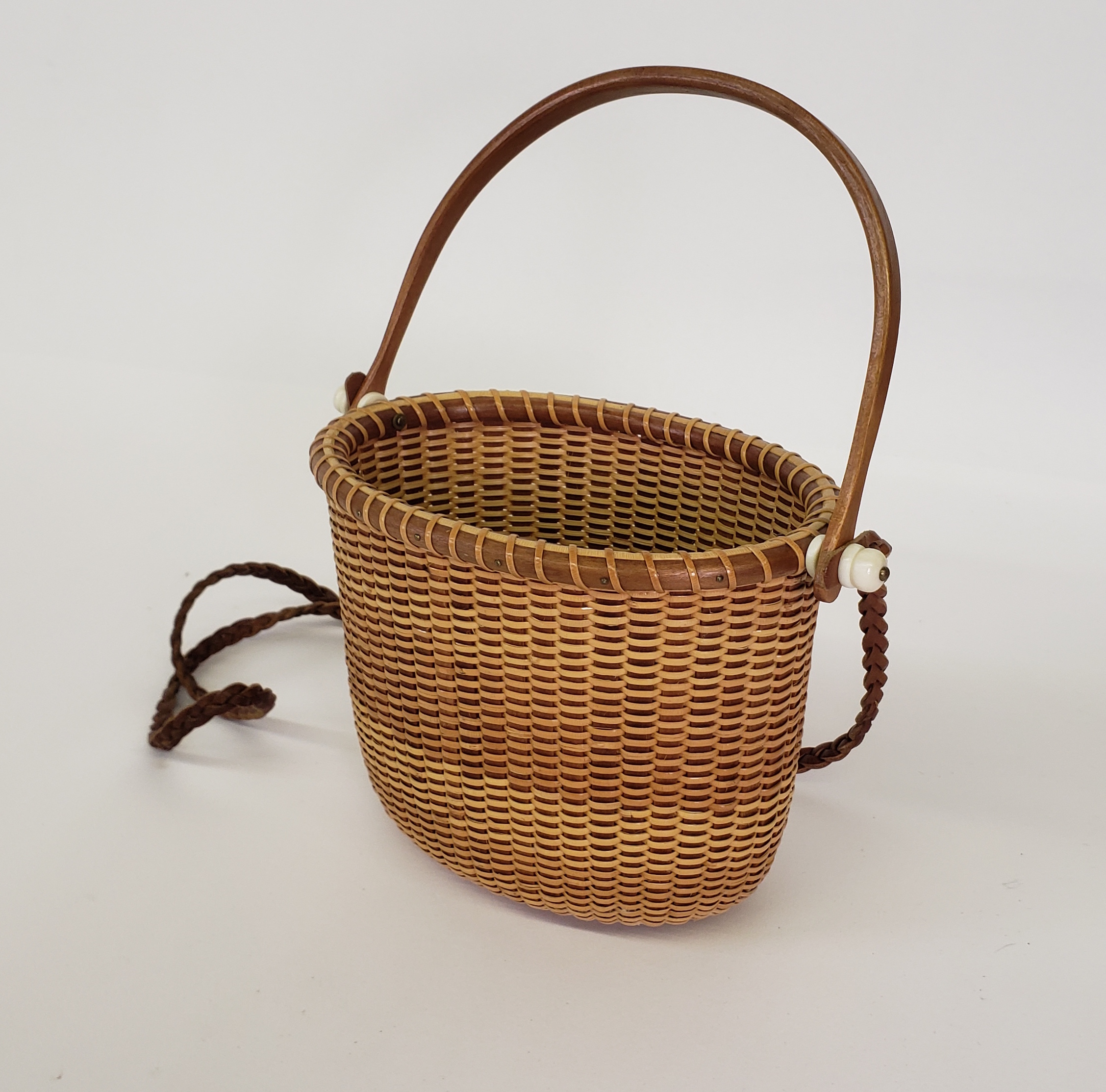 Nantucket Swing Handle Basket Fine Taffy McGann Contemporary