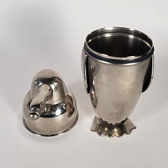 Vintage Figural Art Deco Silverplate Penguin Cocktail Shaker