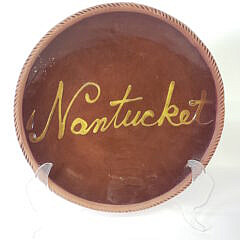 Three Nantucket Old Sturbridge Village Redware Plates