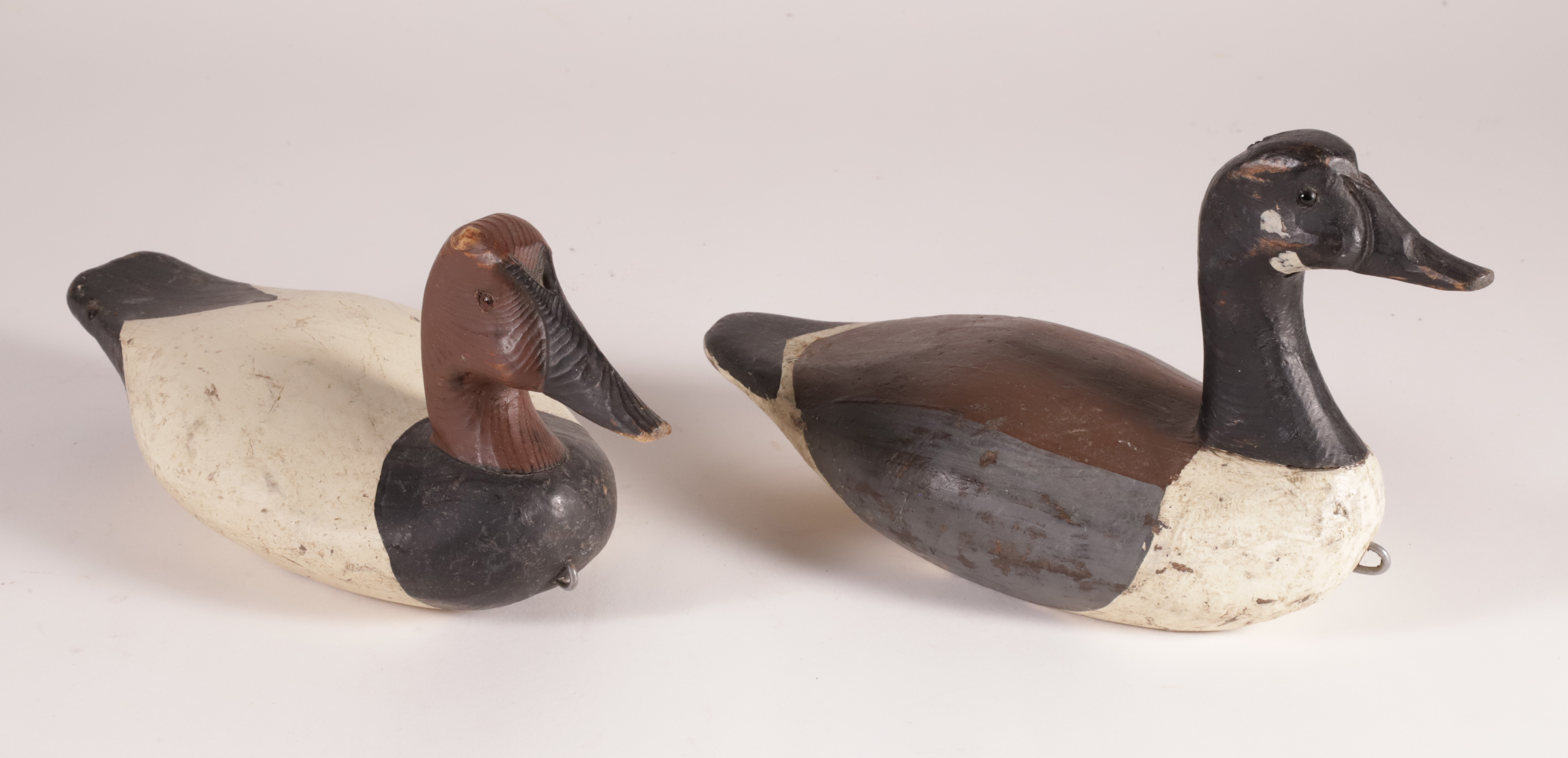 Two Vintage Back Bay Decoy Miniature Carved Duck Decoys Two Vintage