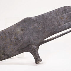 Vintage Black Painted Cast Metal Folk Art Sperm Whale Weathervane, circa 1960