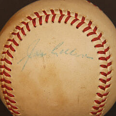 1958 Vintage Autographed New York Yankees Baseball “Old Timer’s Day Yankee Stadium”, Including Ty Cobb and Ted Williams