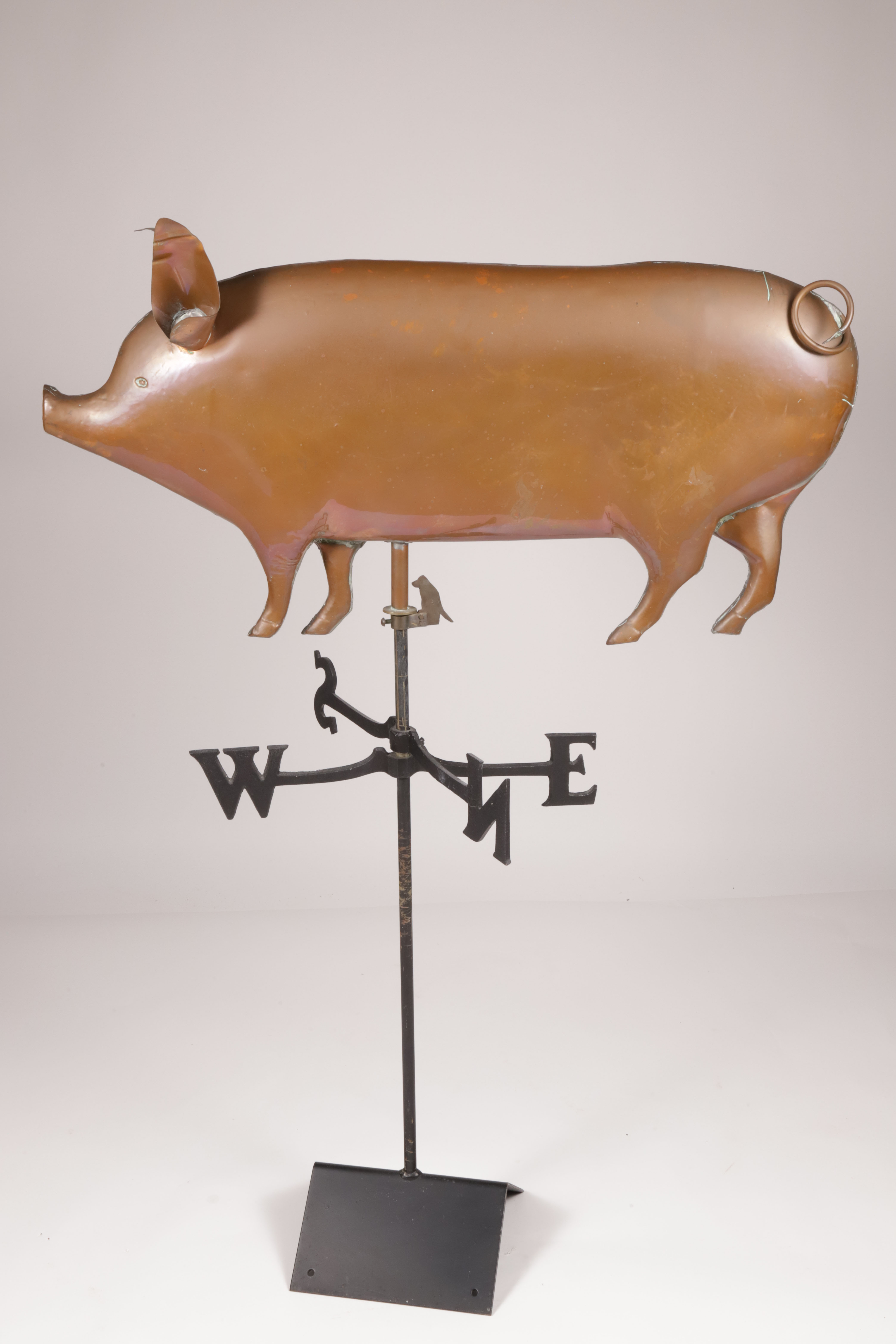 John Garrett Thew Full Body Copper Walking Pig Weathervane John