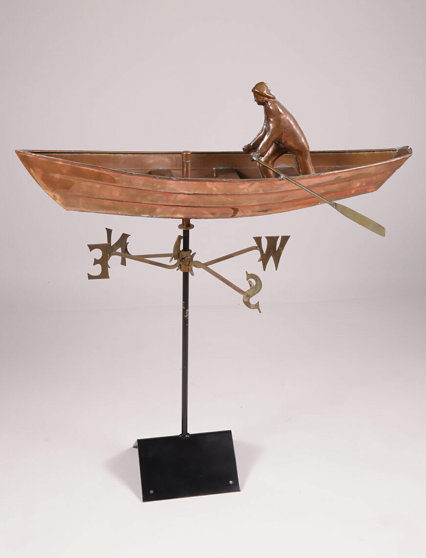 John Garret Thew Norfolk Connecticut "Dory Fisherman" Weather Vane