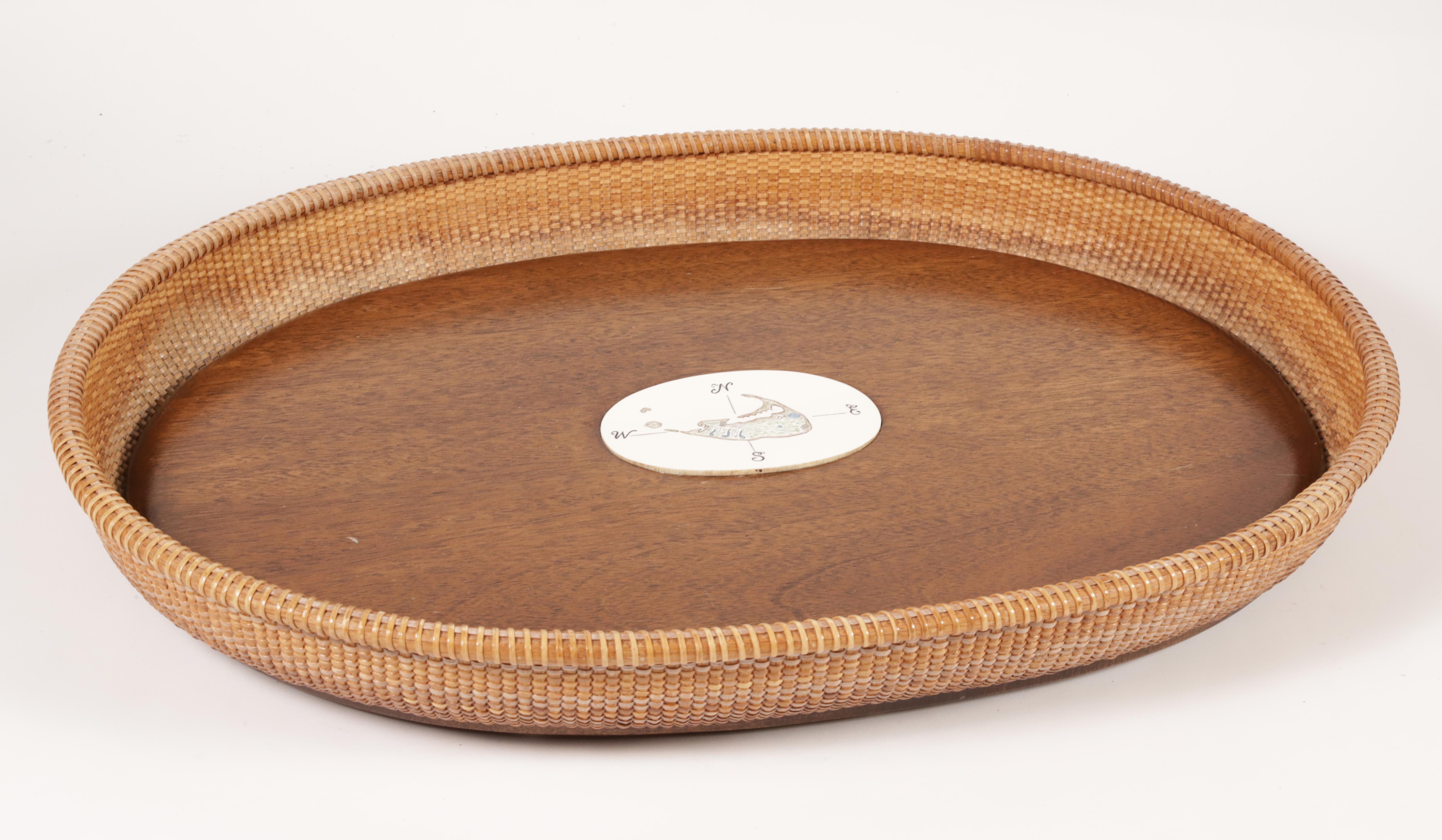 Michael Kane Nantucket Oval Basket Tray circa 1994 Michael Kane