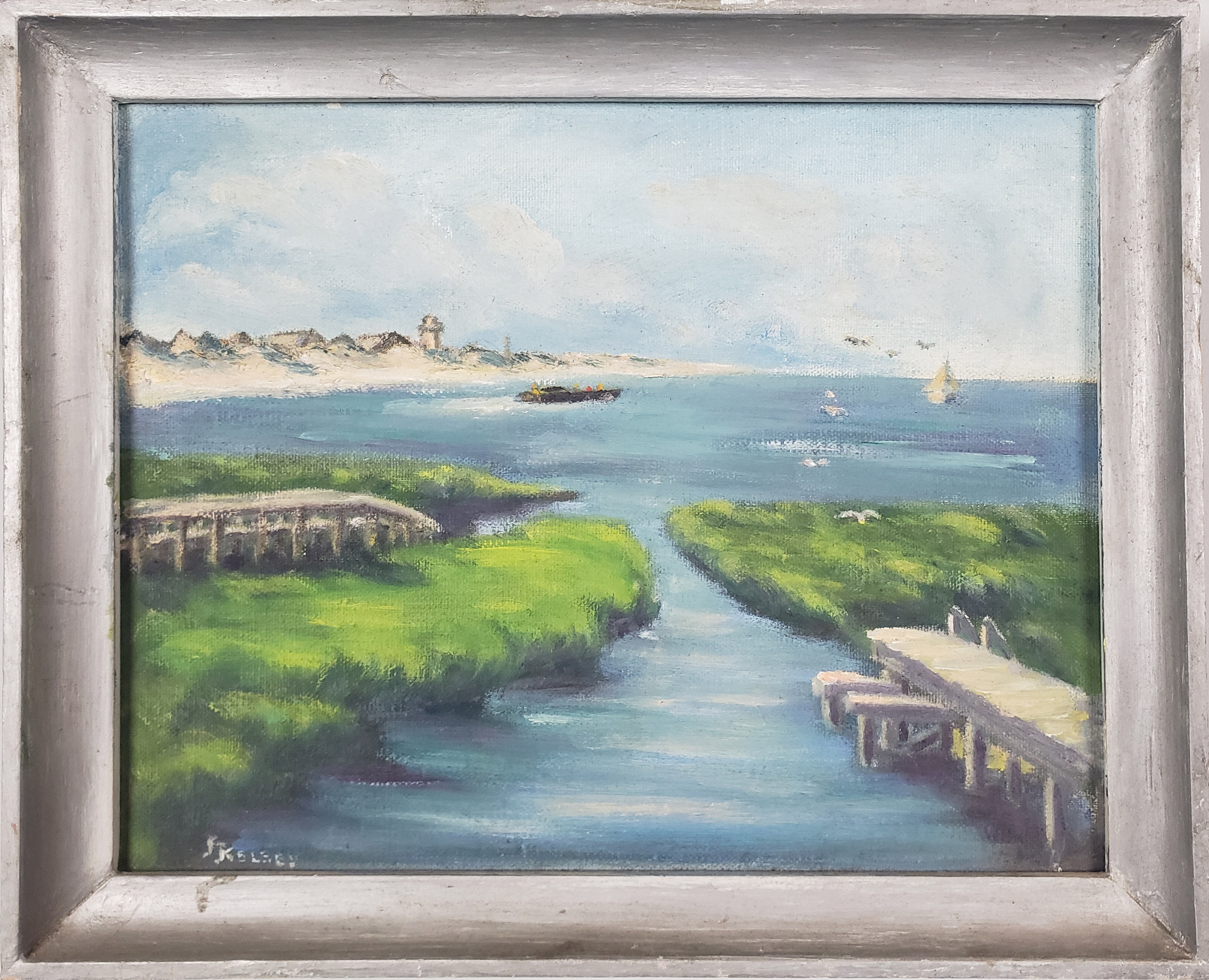 Kelsey Oil Painting Cape Cod Vintage Cape Cod Oil on Artist Board