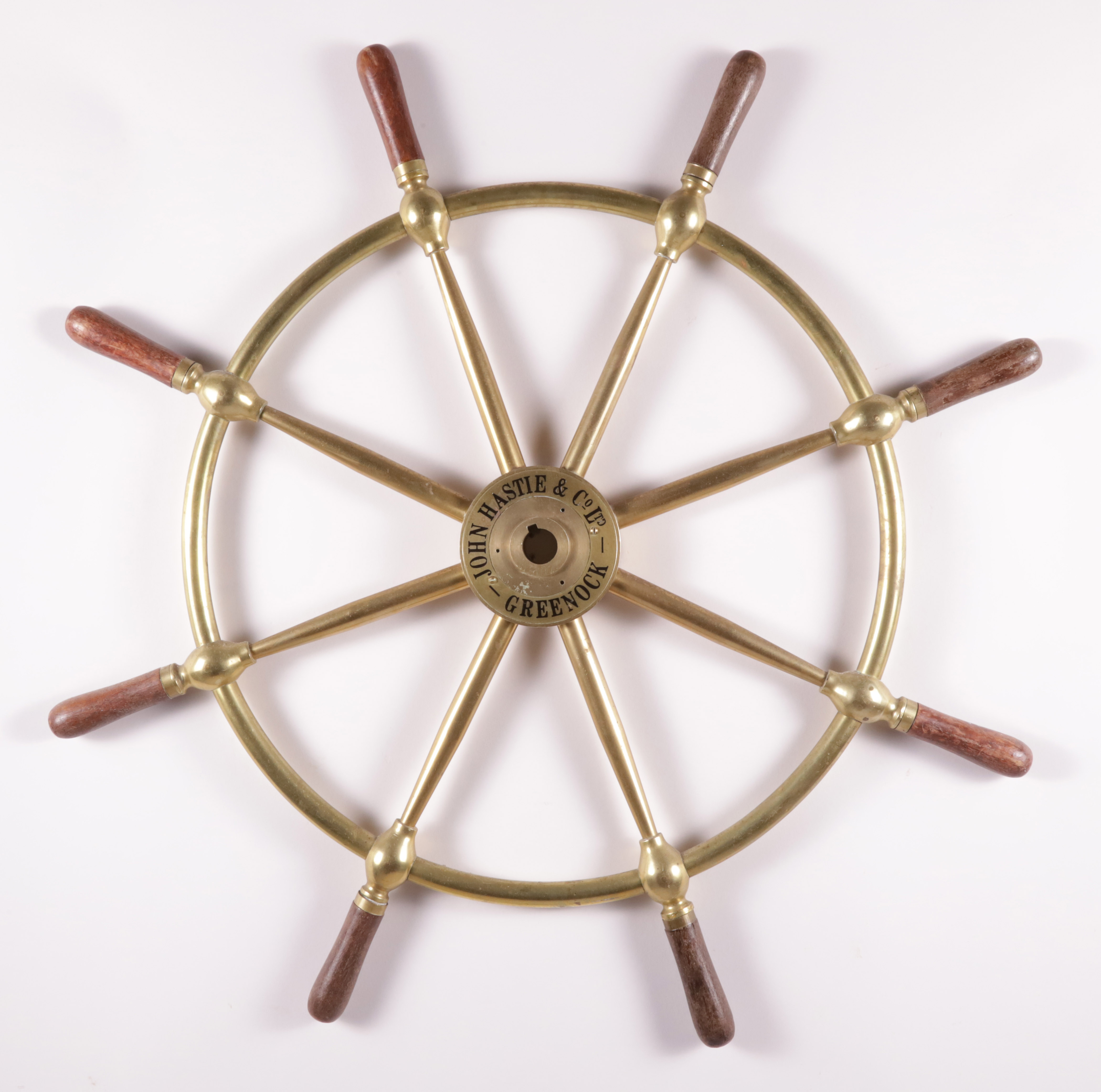 船舶用舵輪●John Hastie & Co. Ltd製造●24-06-19 86-5270-Brass-Ships-Wheel-John