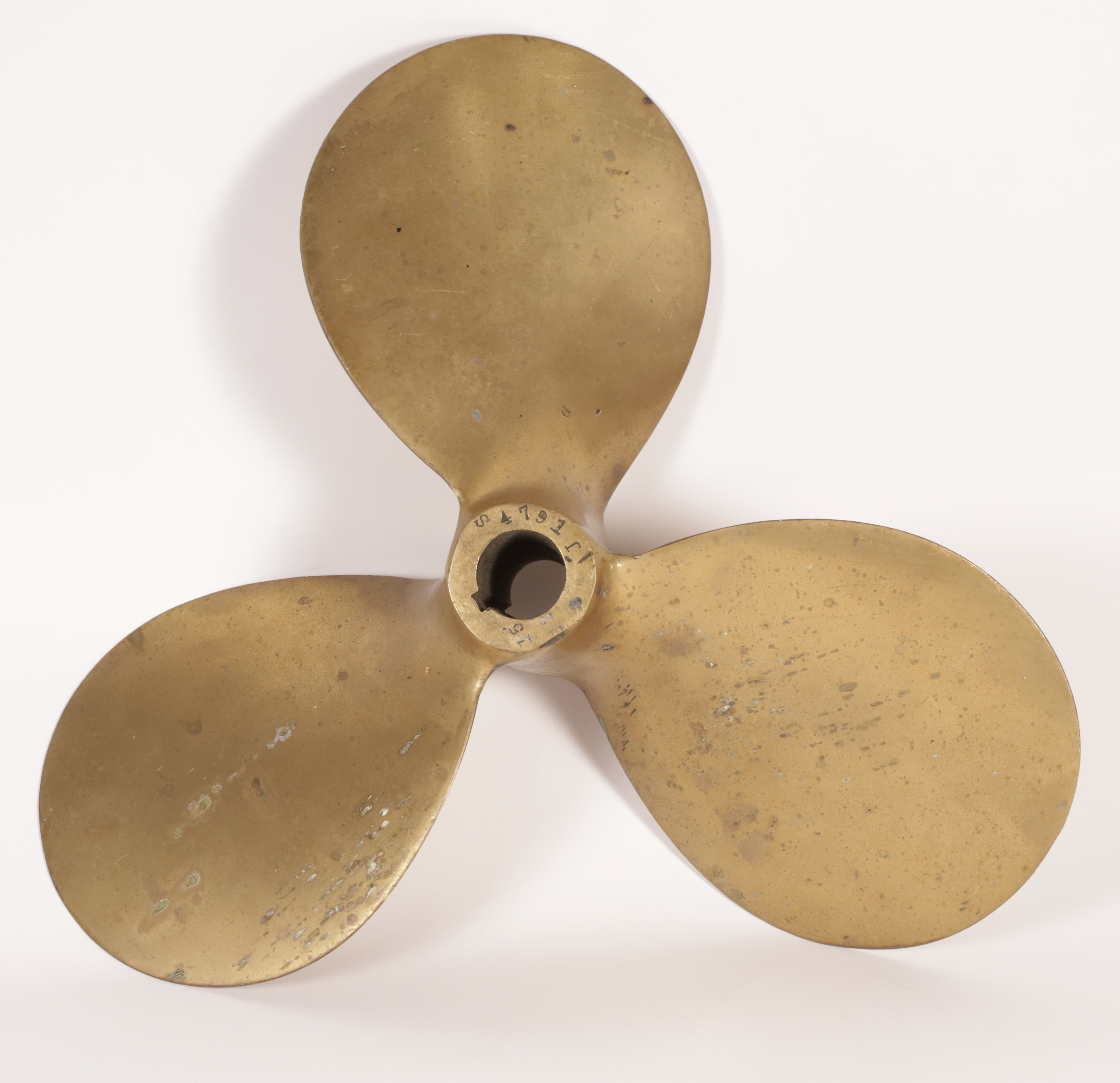 Eggelston Vintage Brass Propeller struck with letters and numerals AP