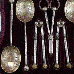 Martin, Hall & Co. Silver Plated Fruit and Nut Serving Set, 19th Century