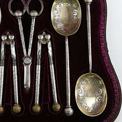 Martin, Hall & Co. Silver Plated Fruit and Nut Serving Set, 19th Century